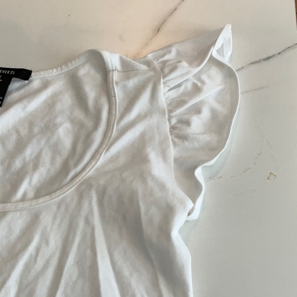 Forever 21 white baby tee, small. - Picture 3 of 4